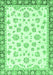 Machine Washable Oriental Emerald Green Traditional Area Rugs, wshabs2965emgrn