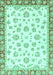 Machine Washable Oriental Turquoise Traditional Area Rugs, wshabs2965turq