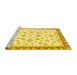 Sideview of Machine Washable Oriental Yellow Traditional Rug, wshabs2965yw