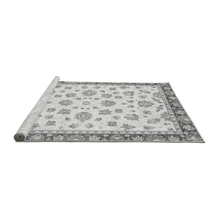 Sideview of Machine Washable Oriental Gray Traditional Rug, wshabs2965gry