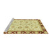 Sideview of Machine Washable Abstract Cinnamon Brown Rug, wshabs2966