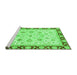 Sideview of Machine Washable Oriental Green Traditional Area Rugs, wshabs2966grn