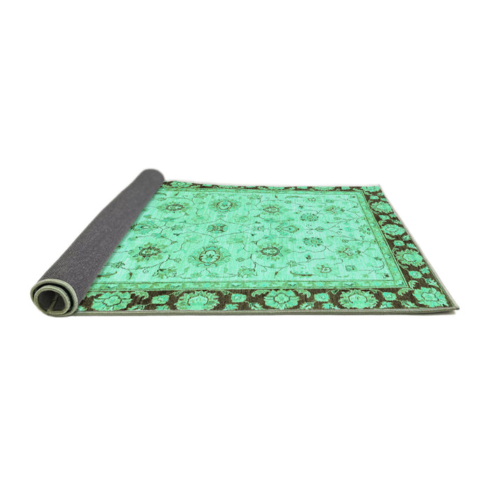 Sideview of Oriental Turquoise Traditional Rug, abs2966turq