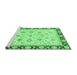 Sideview of Machine Washable Oriental Emerald Green Traditional Area Rugs, wshabs2966emgrn