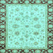 Square Oriental Light Blue Traditional Rug, abs2966lblu