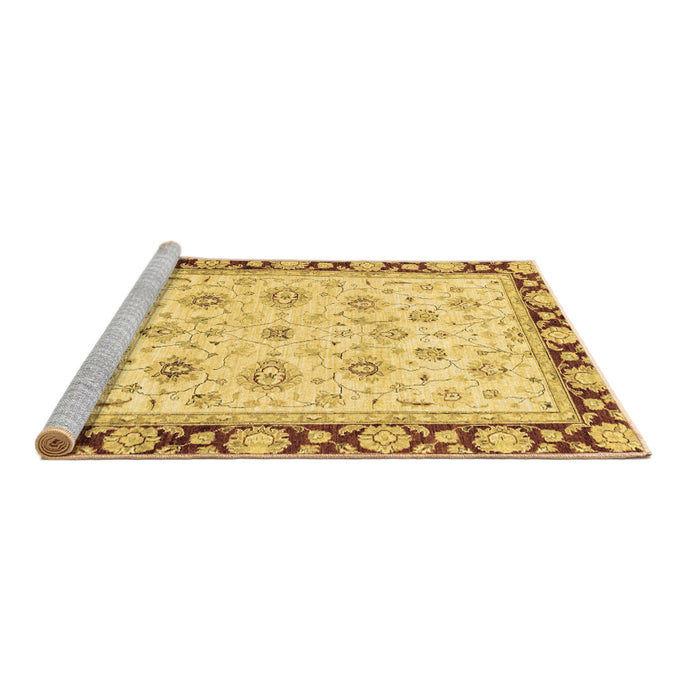 Sideview of Machine Washable Oriental Brown Traditional Rug, wshabs2966brn