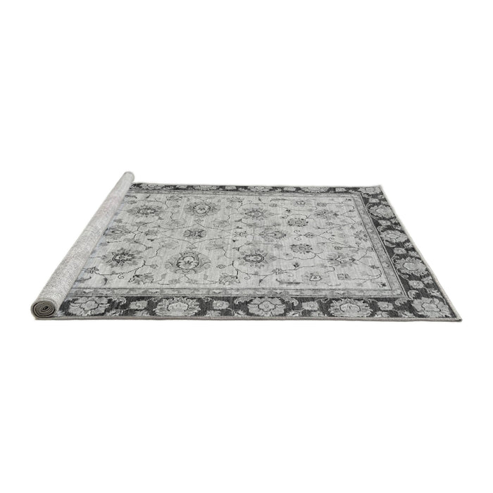 Sideview of Machine Washable Oriental Gray Traditional Rug, wshabs2966gry