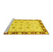 Sideview of Machine Washable Oriental Yellow Traditional Rug, wshabs2966yw