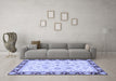 Machine Washable Oriental Blue Traditional Rug in a Living Room, wshabs2966blu