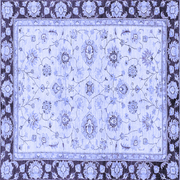 Square Oriental Blue Traditional Rug, abs2966blu