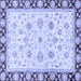 Square Oriental Blue Traditional Rug, abs2966blu