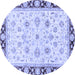 Round Oriental Blue Traditional Rug, abs2966blu