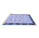 Sideview of Machine Washable Oriental Blue Traditional Rug, wshabs2967blu