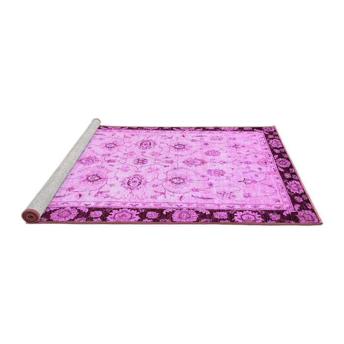 Sideview of Machine Washable Oriental Purple Traditional Area Rugs, wshabs2967pur