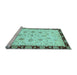 Sideview of Machine Washable Oriental Light Blue Traditional Rug, wshabs2967lblu