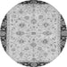 Round Oriental Gray Traditional Rug, abs2967gry