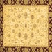 Square Oriental Brown Traditional Rug, abs2967brn