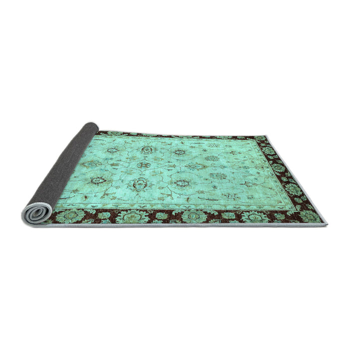 Sideview of Oriental Light Blue Traditional Rug, abs2967lblu