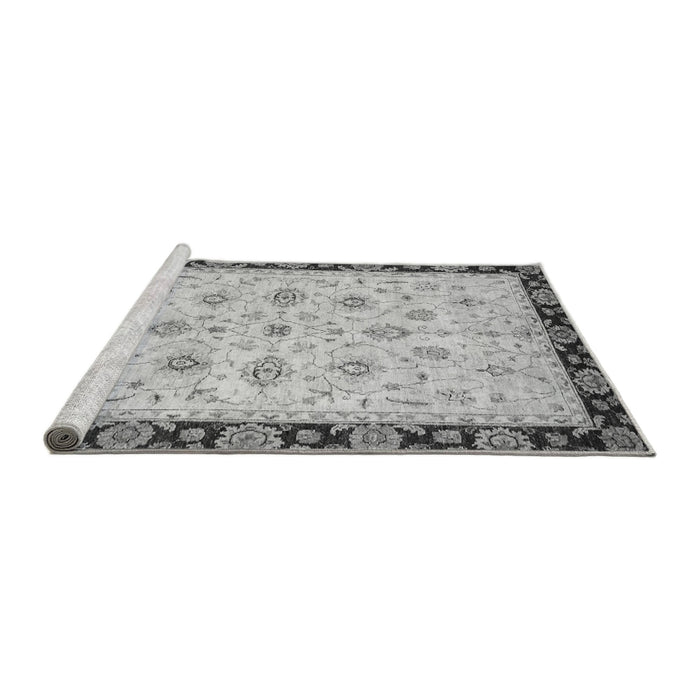 Sideview of Machine Washable Oriental Gray Traditional Rug, wshabs2967gry