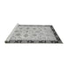 Sideview of Machine Washable Oriental Gray Traditional Rug, wshabs2967gry