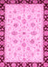 Machine Washable Oriental Pink Traditional Rug, wshabs2967pnk