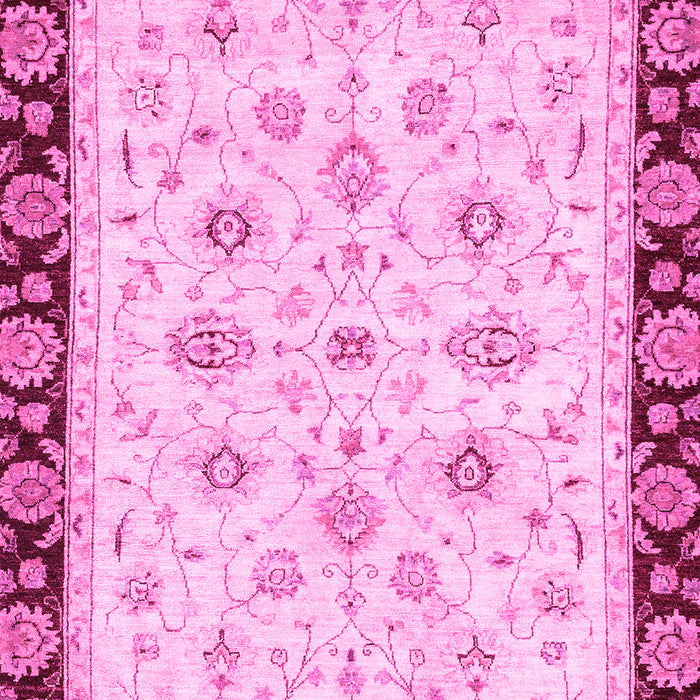 Machine Washable Oriental Pink Traditional Rug, wshabs2967pnk