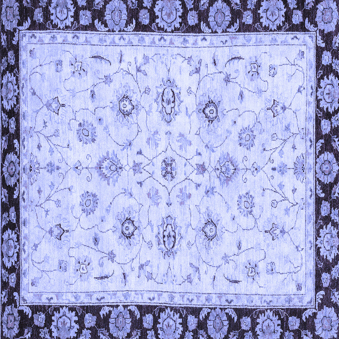 Square Oriental Blue Traditional Rug, abs2967blu