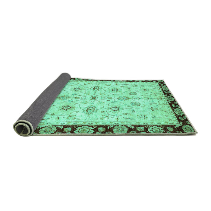Sideview of Oriental Turquoise Traditional Rug, abs2967turq