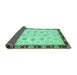 Sideview of Oriental Turquoise Traditional Rug, abs2967turq