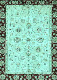 Oriental Light Blue Traditional Rug, abs2967lblu