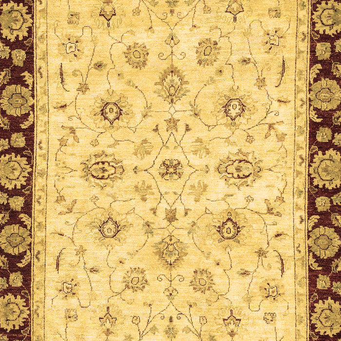 Machine Washable Oriental Brown Traditional Rug, wshabs2967brn