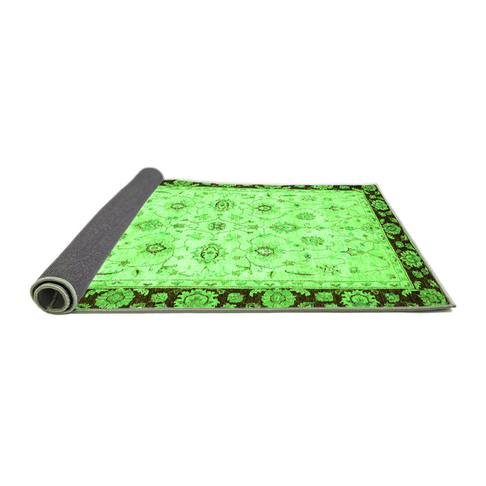 Sideview of Oriental Green Traditional Rug, abs2967grn
