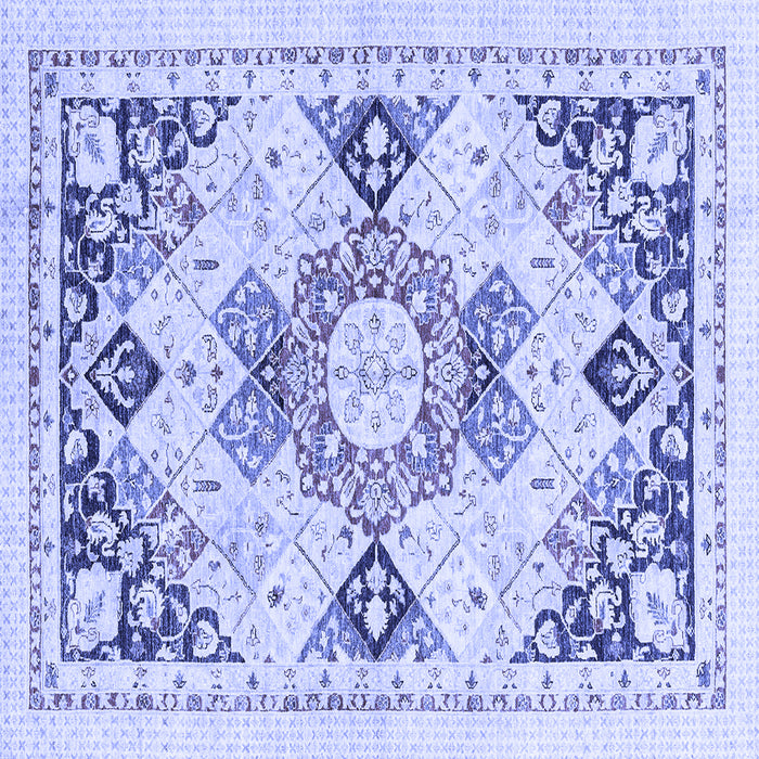 Square Machine Washable Abstract Blue Modern Rug, wshabs2968blu