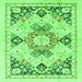 Square Abstract Green Modern Rug, abs2968grn