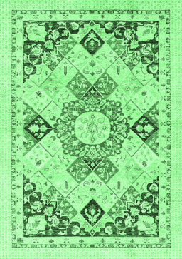 Abstract Emerald Green Modern Rug, abs2968emgrn
