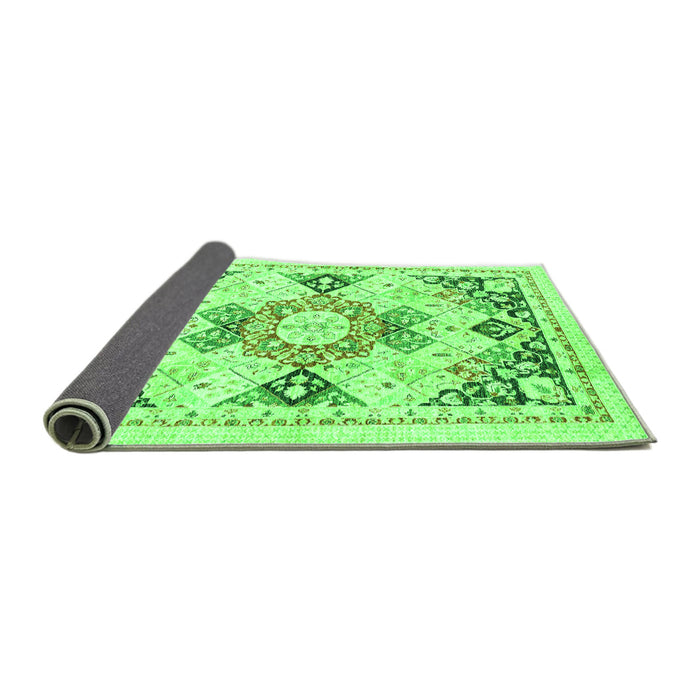 Sideview of Abstract Green Modern Rug, abs2968grn