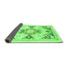 Sideview of Abstract Green Modern Rug, abs2968grn