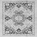 Square Abstract Gray Modern Rug, abs2968gry