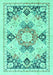 Machine Washable Abstract Turquoise Modern Area Rugs, wshabs2968turq