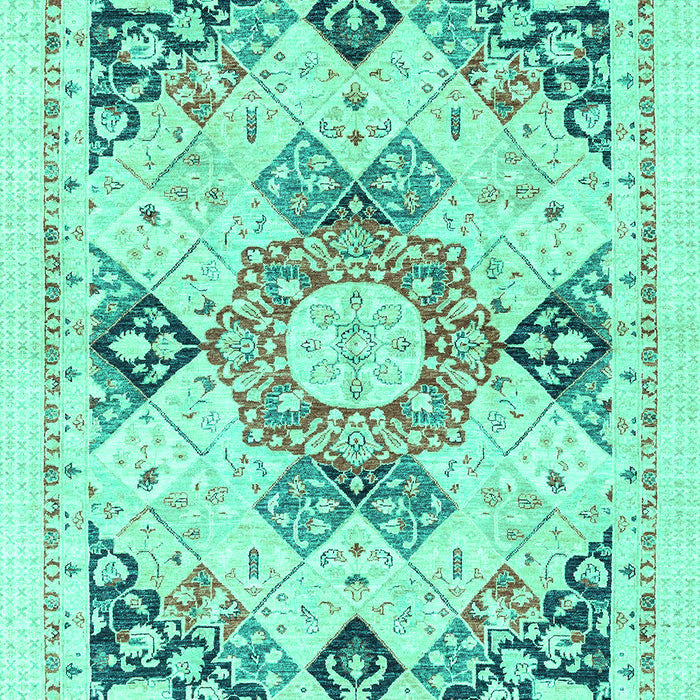 Machine Washable Abstract Turquoise Modern Area Rugs, wshabs2968turq