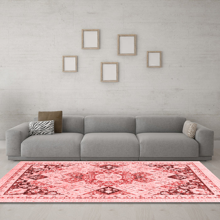 Modern Red Washable Rugs