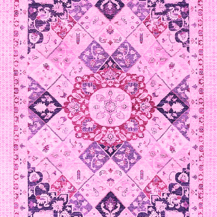 Machine Washable Abstract Pink Modern Rug, wshabs2968pnk