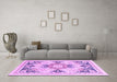 Machine Washable Abstract Purple Modern Area Rugs in a Living Room, wshabs2968pur