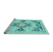 Sideview of Machine Washable Abstract Light Blue Modern Rug, wshabs2968lblu