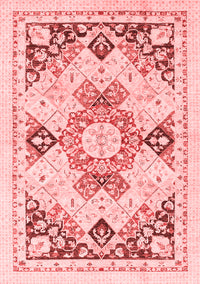 Abstract Red Modern Rug, abs2968red