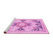 Sideview of Machine Washable Abstract Pink Modern Rug, wshabs2968pnk