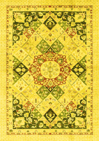 Abstract Yellow Modern Rug, abs2968yw