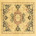 Square Abstract Brown Modern Rug, abs2968brn