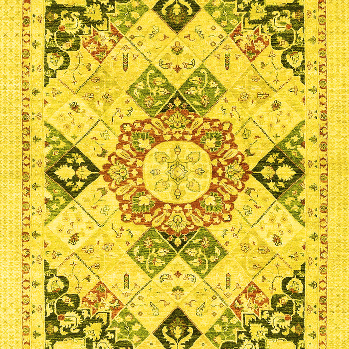 Machine Washable Abstract Yellow Modern Rug, wshabs2968yw