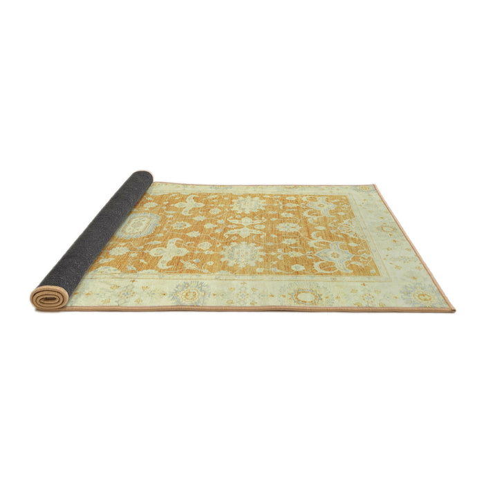 Sideview of Abstract Orange Modern Rug, abs2969